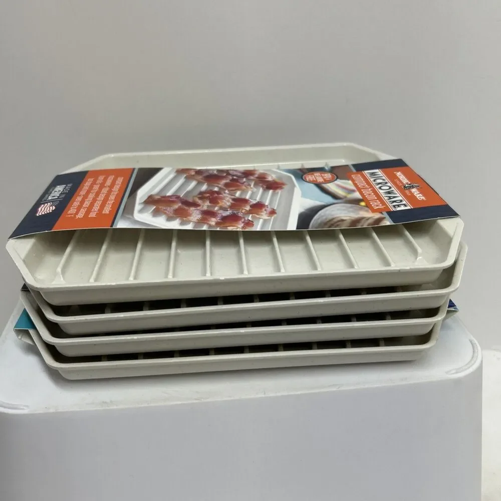 Nordic Ware 8‎ in.   W X 9-3/4 in.   L Bacon Rack White Bundle Of 4